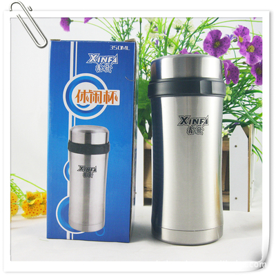 【直銷鑫發(fā)本色不銹鋼休閑廣告促銷保溫過濾茶水直身杯子印字 350ML】價(jià)格,廠家,圖片,保溫杯、保溫桶,溫州雪峰工藝禮品-